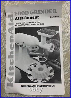 Vintage KitchenAid Hobart FG Metal Food Grinder Attachment 7 Pieces Made in USA