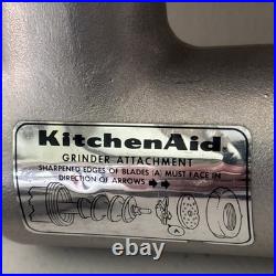 Vintage KitchenAid Hobart FG Metal Food Grinder Attachment 7 Pieces USA EUC