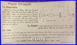 Vintage KitchenAid Hobart Food Chopper Meat Grinder FG All Metal