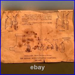 Vintage KitchenAid Hobart Food Chopper Meat Grinder FG All Metal Rare, EUC