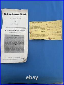 Vintage KitchenAid Hobart Food Chopper Meat Grinder FG All Metal in BOX