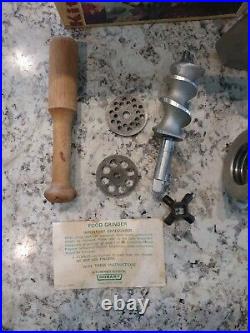 Vintage KitchenAid Hobart Food Chopper Meat Grinder FG Metal W Box