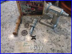 Vintage KitchenAid Hobart Food Chopper Meat Grinder FG Metal W Box