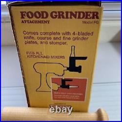 Vintage KitchenAid Hobart Food Chopper Meat Grinder FG with Box & Instructions