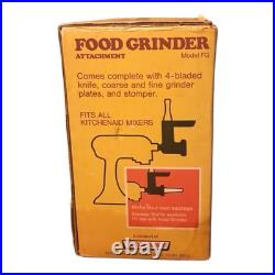Vintage KitchenAid Hobart Food Grinder Attachment All Metal Original Box