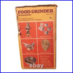 Vintage KitchenAid Hobart Food Grinder Attachment All Metal Original Box