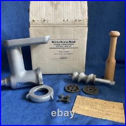 Vintage KitchenAid Hobart Food Grinder FG All Metal RARE withBox inv#255