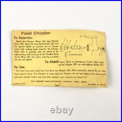 Vintage KitchenAid Hobart Grinder Attachment Food Chopper