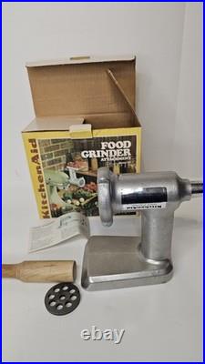 Vintage KitchenAid Hobart Meat Grinder & Sausage Stuffer- FG Metal Rare, NOS NIB