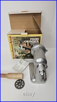 Vintage KitchenAid Hobart Meat Grinder & Sausage Stuffer- FG Metal Rare, NOS NIB