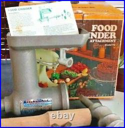 Vintage KitchenAid Hobart Metal Food Grinder Attachment FG EXC Original Box