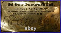 Vintage KitchenAid Hobart Metal Food Grinder Attachment Model FC