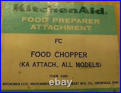 Vintage KitchenAid Hobart Metal Food Grinder Attachment Model FC