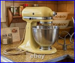 Vintage KitchenAid K45 Mixer Rare Buttercream Yellow USA Made