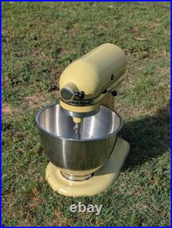 Vintage KitchenAid K45 Mixer Rare Buttercream Yellow USA Made