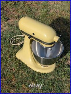 Vintage KitchenAid K45 Mixer Rare Buttercream Yellow USA Made Vintage KitchenAid K45 Mixer Rare Buttercream Yellow USA Made