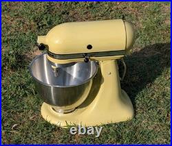 Vintage KitchenAid K45 Mixer Rare Buttercream Yellow USA Made