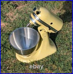 Vintage KitchenAid K45 Mixer Rare Buttercream Yellow USA Made