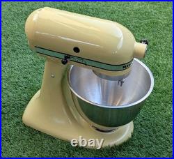 Vintage KitchenAid K45 Mixer Rare Buttercream Yellow USA Made
