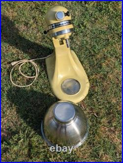 Vintage KitchenAid K45 Mixer Rare Buttercream Yellow USA Made