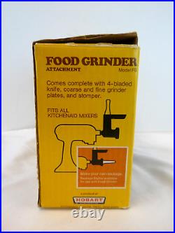 Vintage KitchenAid Mixer Hobart Food Meat Grinder Attachment Model FG With Box