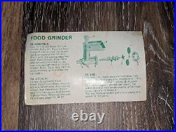Vintage KitchenAid Mixer Hobart Food Meat Grinder Attachment Model FG with Box