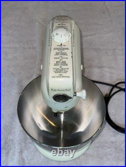 Vintage KitchenAid Model 4C Mixer, White, + slicer, shredder, meat grinder