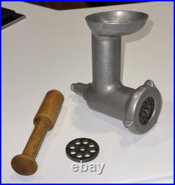 Vintage KitchenAid Model 4C Mixer, White, + slicer, shredder, meat grinder
