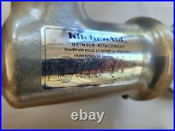 Vintage Kitchenaid Hobart Grinder Food Chopper Attachment Metal w Original Box