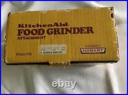 Vintage Kitchenaid Hobart -Metal Food Chopper/Meat Grinder Attachment withBox