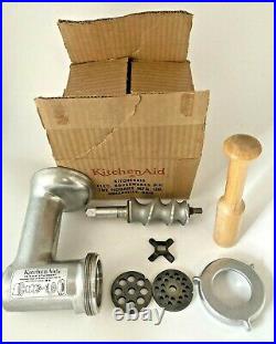 Vintage Kitchenaid Mixer Hobart Metal Food Chopper/Meat Grinder Attachment withBox