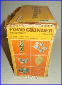 Vintage METAL KitchenAid Food Meat Grinder Chopper Attachment Hobart Model FG