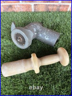 Vintage Meat Grinder Attachment Housing & Ring #12? For Hobert Grinder? Damaged