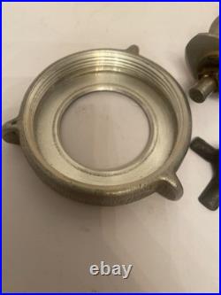 Vintage Original Kitchen Aid Hobart Food Grinder Metal Attachment With Wood Pusher