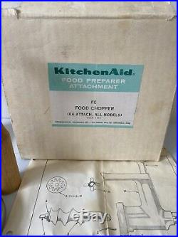 Vintage Rare Box KitchenAid Metal Food Chopper Meat Grinder Attachment Hobart