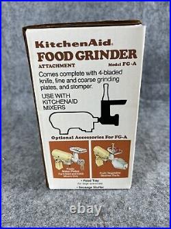 Vtg KitchenAid Food Grinder Attachment FG-A Hobart Compatible WithSpaghetti Attach