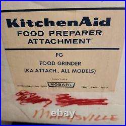 Vtg KitchenAid Hobart Food Grinder Attachment Model FG All Metal